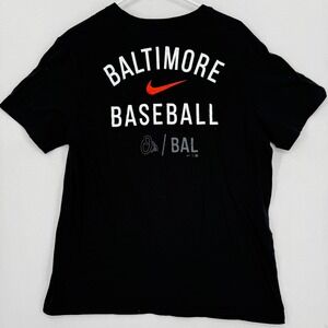 Nike Baltimore Baseball T-Shirt Mens Large Black Graphic Tee N199P-00A MLB